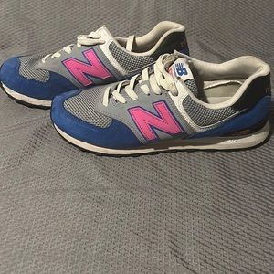 Mens New Balance pink and royal sneakers size 10